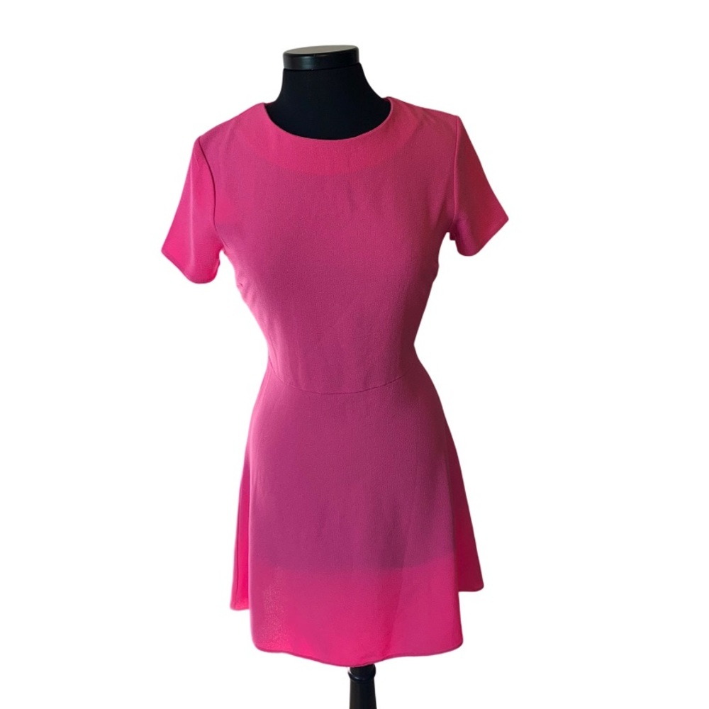 Gianni Bini Hot Pink Short Sleeve Mini Dress